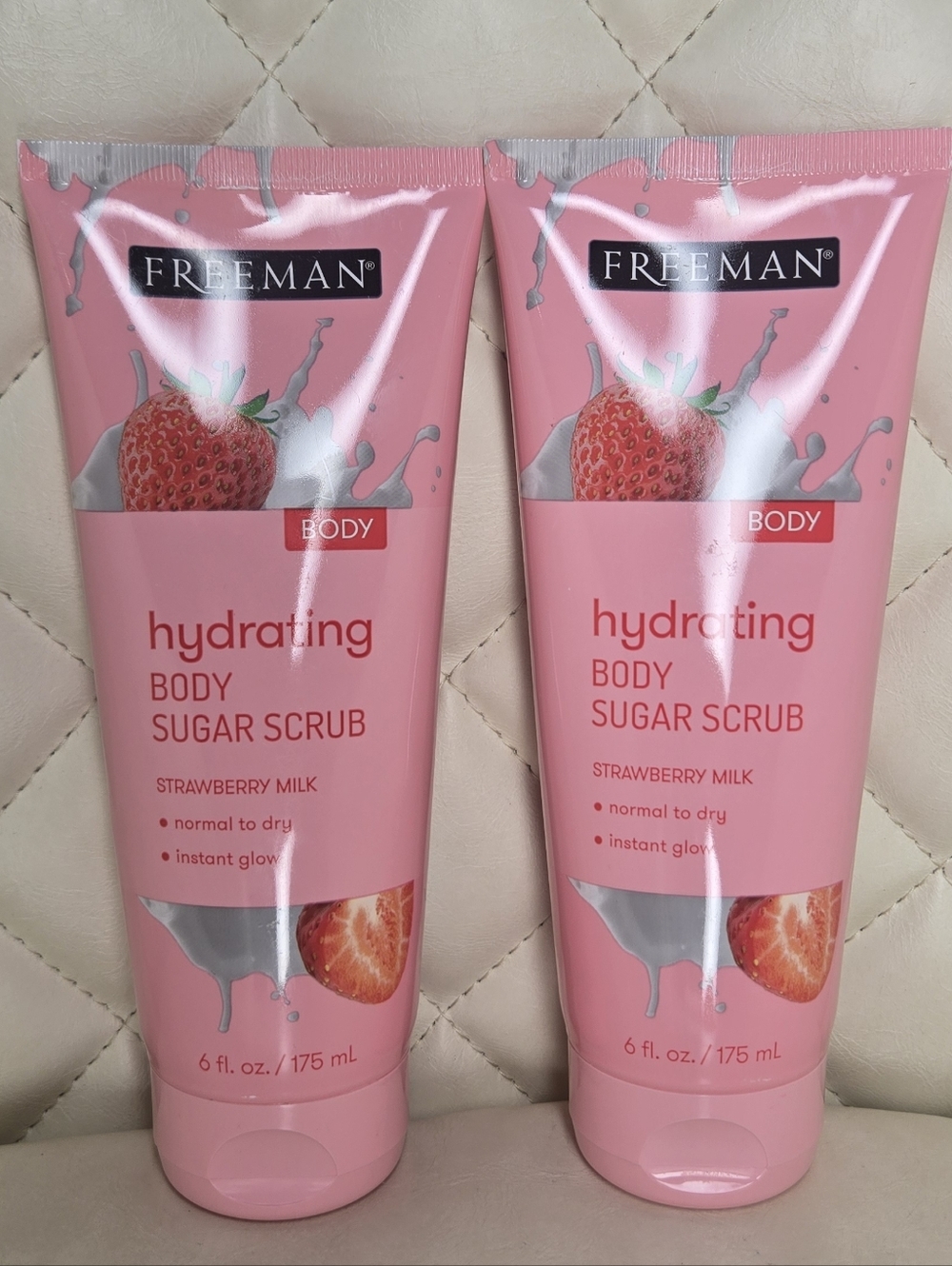 Strawberry Milk Freeman Hydrating Body Sugar Scrub Duo